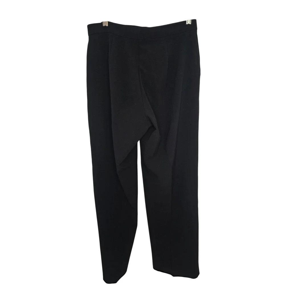 Briggs New York Womens Black Straight Leg High Rise Dress Pants‎ Size 8S Petite